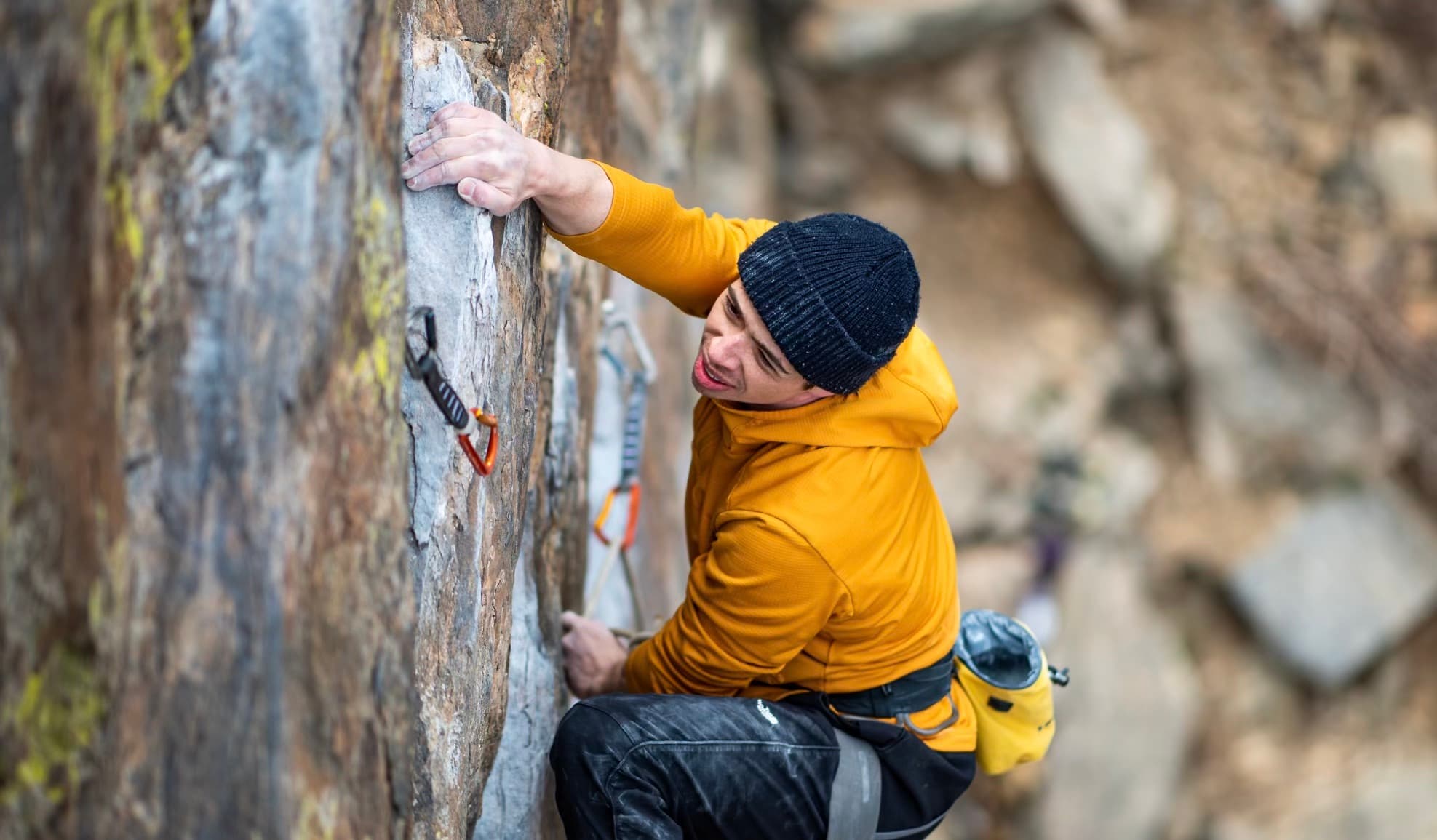 A picture of me sport climbing in the Poudre Canyon, CO.